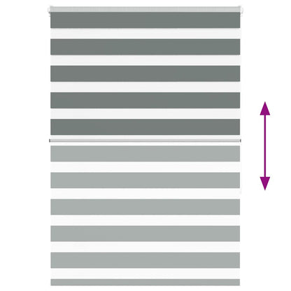 Doppelrollo Dunkelgrau 95x150 cm Stoffbreite 90,9 cm Polyester