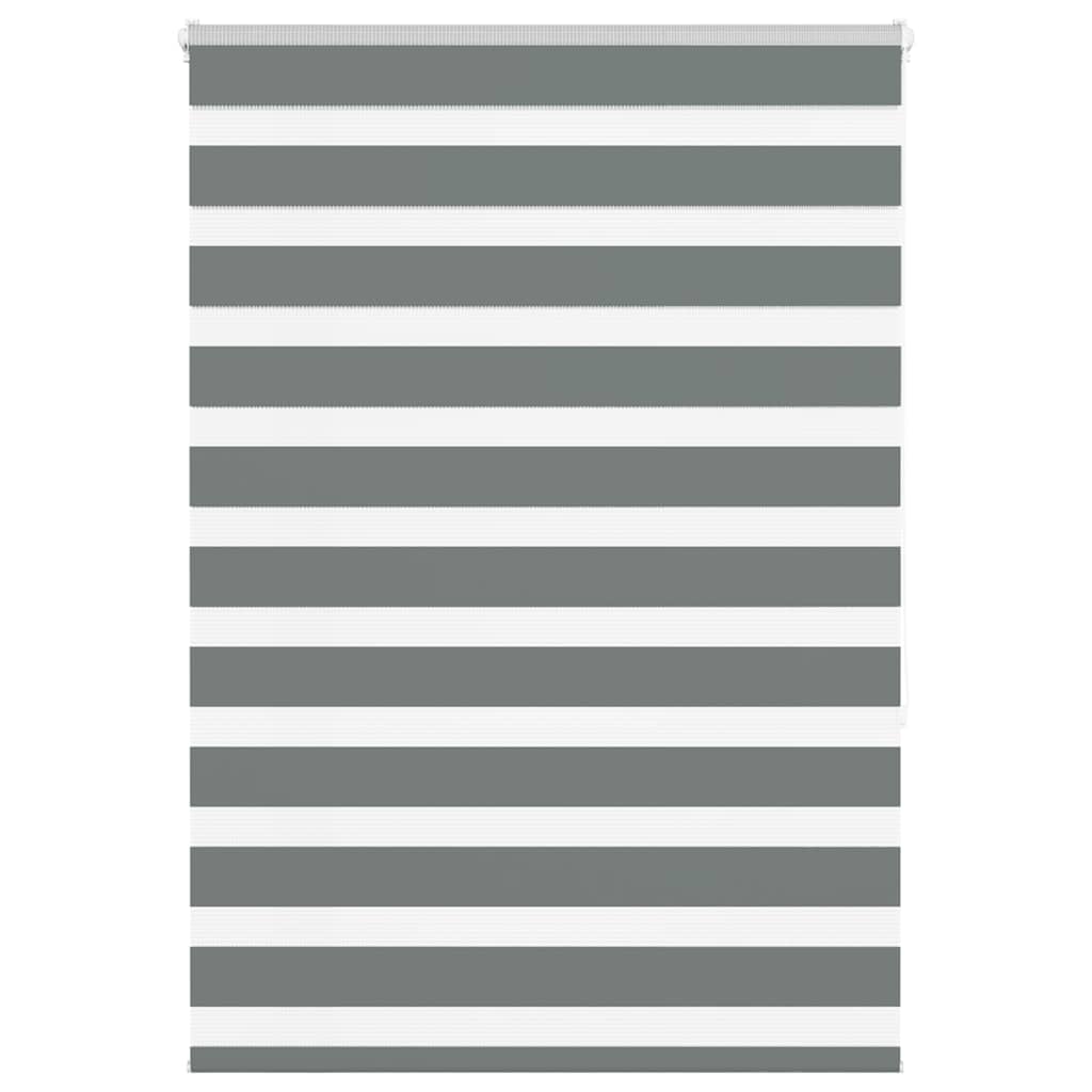 vidaXL Doppelrollo Dunkelgrau 100x150 cm Stoffbreite 95,9 cm Polyester