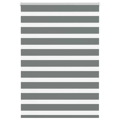 vidaXL Doppelrollo Dunkelgrau 100x150 cm Stoffbreite 95,9 cm Polyester