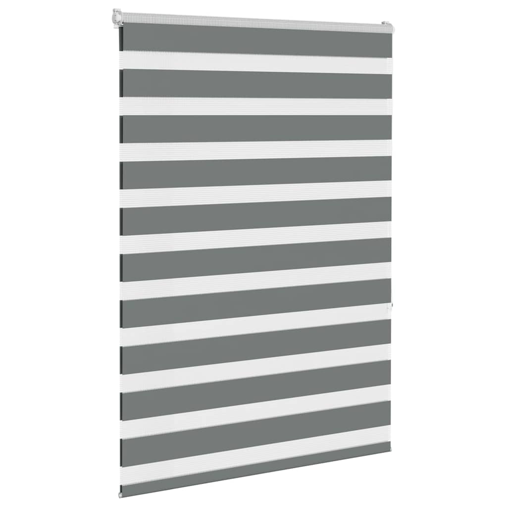 vidaXL Doppelrollo Dunkelgrau 100x150 cm Stoffbreite 95,9 cm Polyester