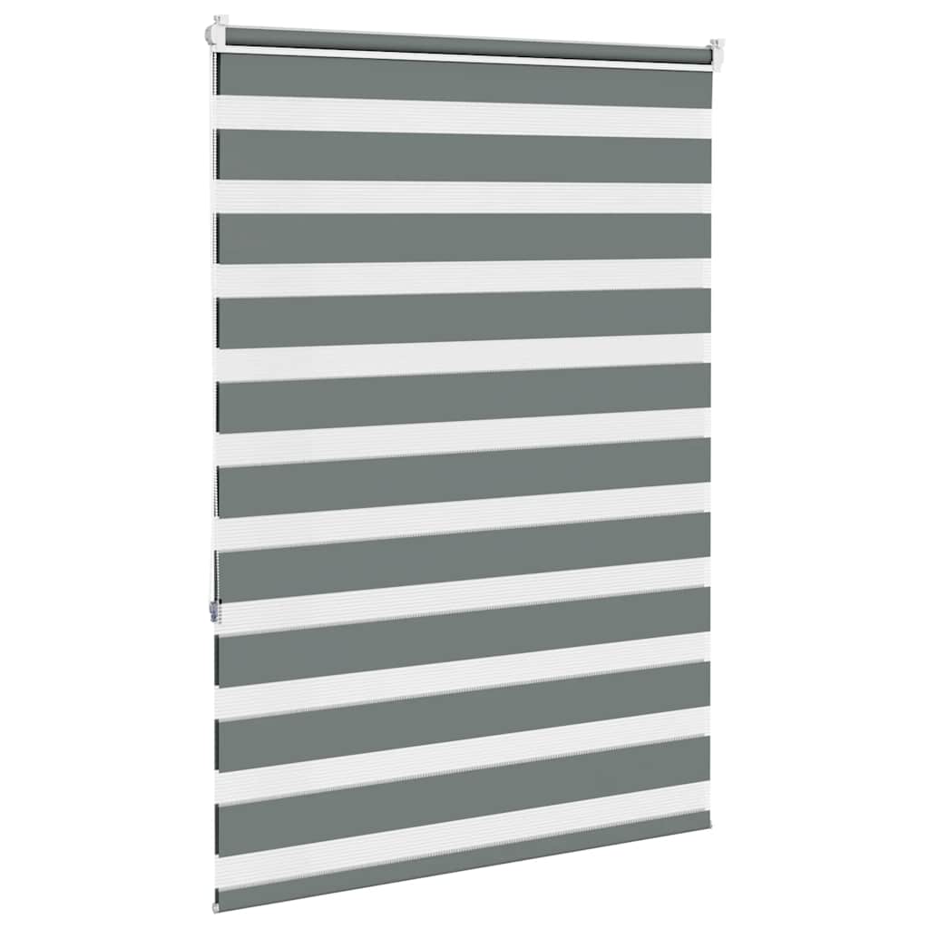 vidaXL Doppelrollo Dunkelgrau 105x150cm Stoffbreite 100,9 cm Polyester