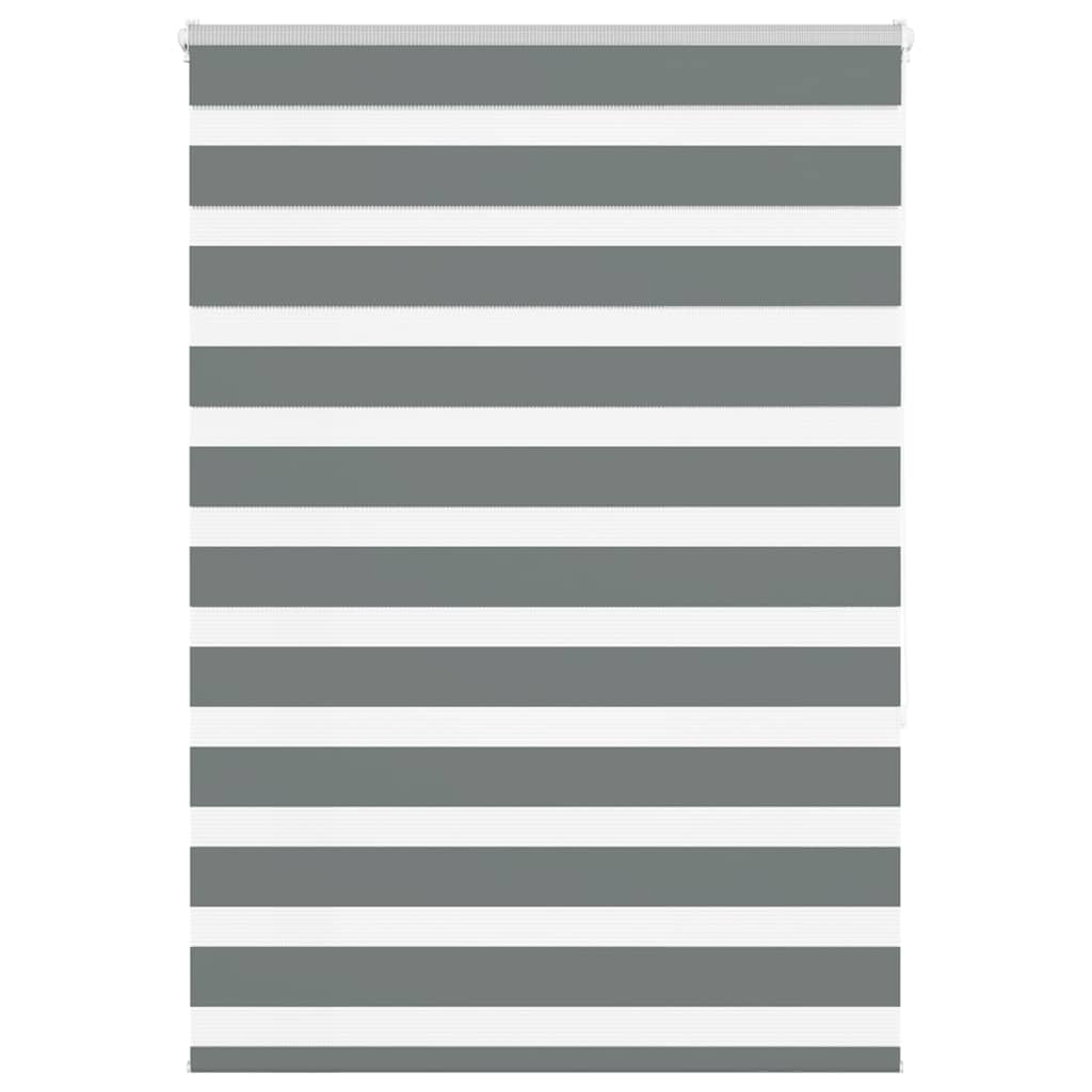 vidaXL Doppelrollo Dunkelgrau 110x150 cm Stoffbreite 105,9 cm Polyester