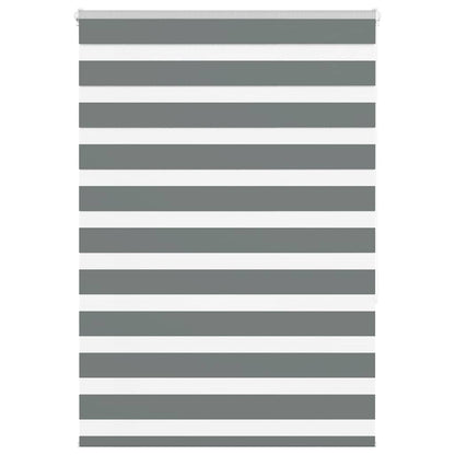vidaXL Doppelrollo Dunkelgrau 110x150 cm Stoffbreite 105,9 cm Polyester