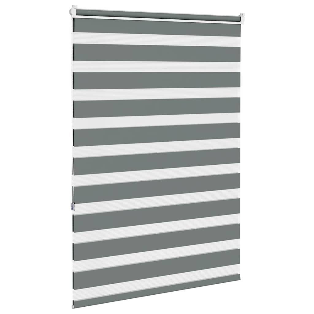 vidaXL Double Store Enrouleur Gris Foncé 115x150 cm Largeur du tissu 110,9 cm Polyester