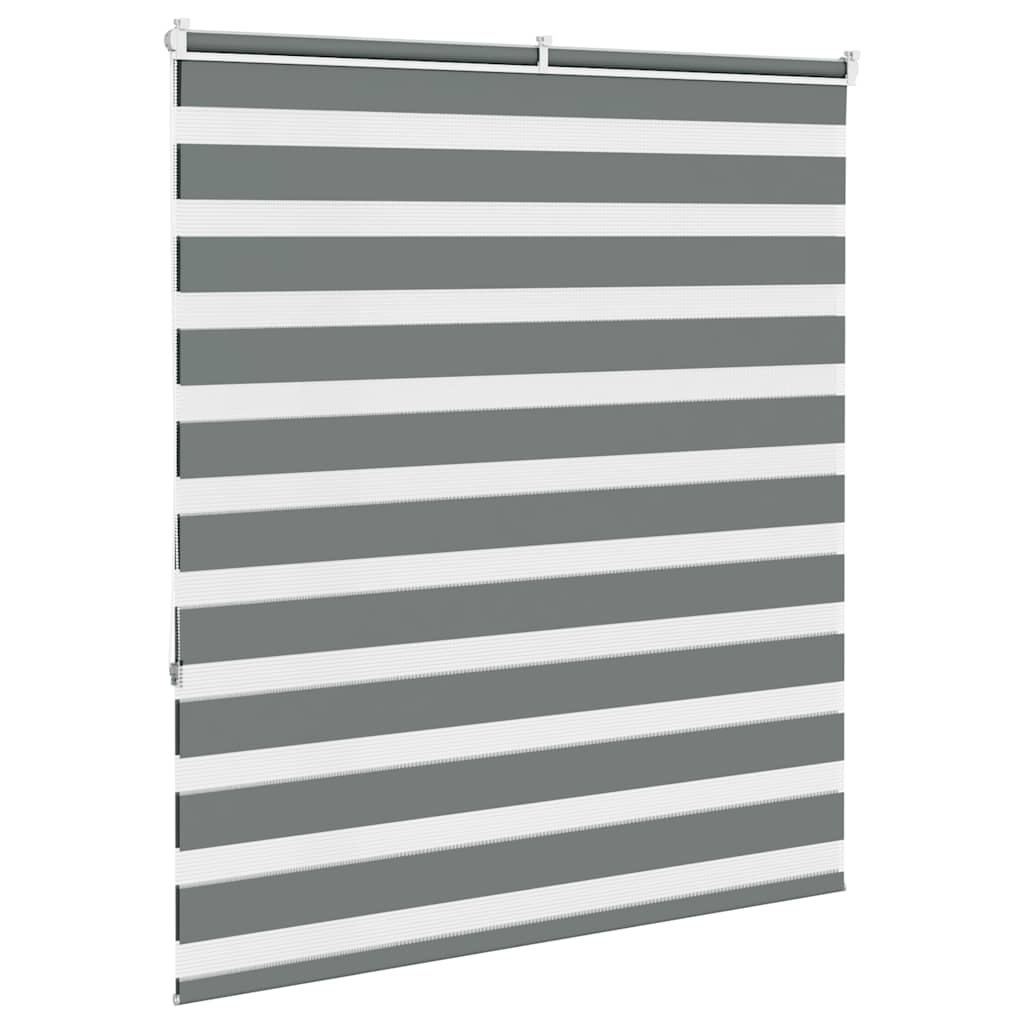 vidaXL Doppelrollo Dunkelgrau 120x150 cm Stoffbreite 115,9 cm Polyester