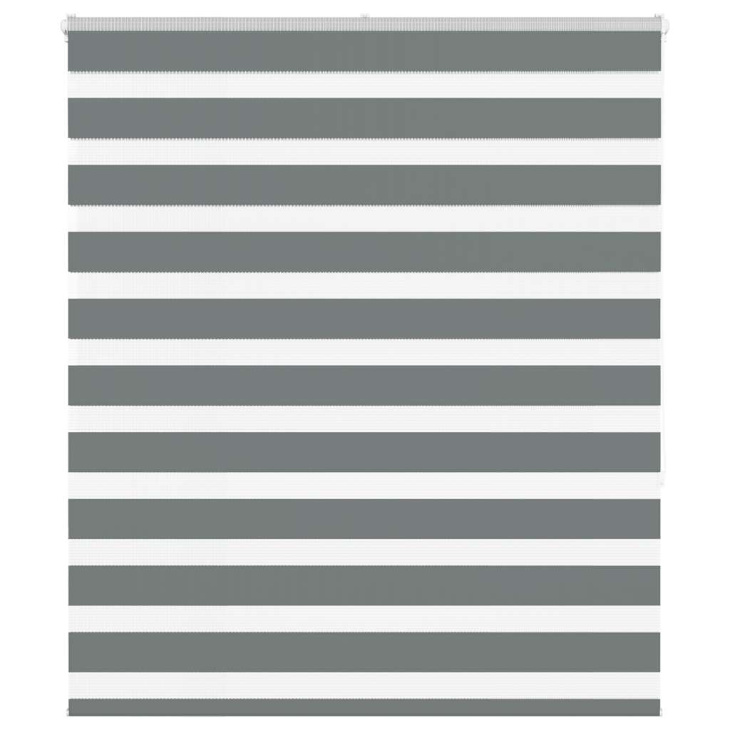 vidaXL Doppelrollo Dunkelgrau 125x150 cm Stoffbreite 120,9 cm Polyester