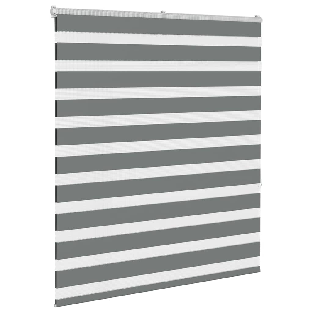 vidaXL Doppelrollo Dunkelgrau 125x150 cm Stoffbreite 120,9 cm Polyester