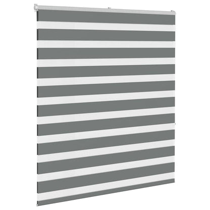 vidaXL Doppelrollo Dunkelgrau 125x150 cm Stoffbreite 120,9 cm Polyester
