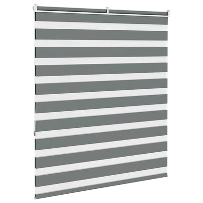 vidaXL Doppelrollo Dunkelgrau 125x150 cm Stoffbreite 120,9 cm Polyester