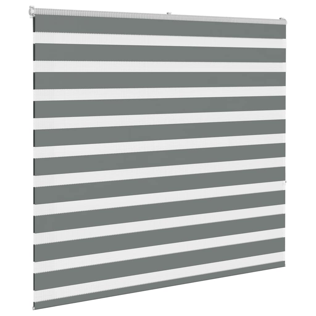 vidaXL Store vénitien double gris foncé 155x150 cm Largeur du tissu 150,9 cm Polyester