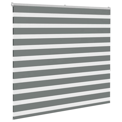 vidaXL Store vénitien double gris foncé 155x150 cm Largeur du tissu 150,9 cm Polyester