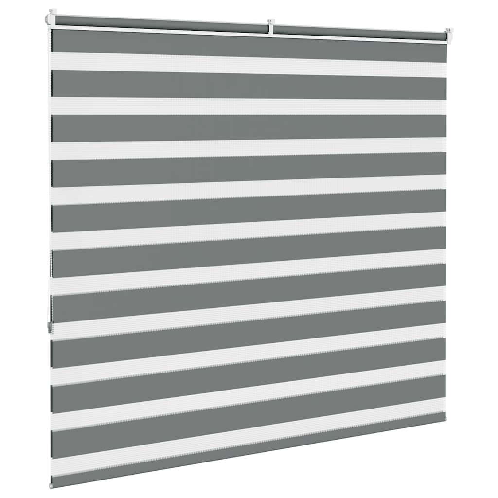 vidaXL Store vénitien double gris foncé 155x150 cm Largeur du tissu 150,9 cm Polyester