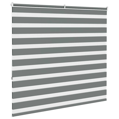 vidaXL Store vénitien double gris foncé 155x150 cm Largeur du tissu 150,9 cm Polyester