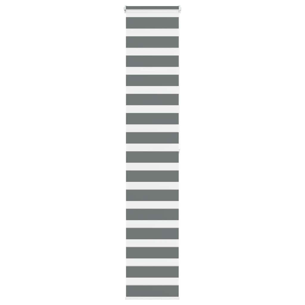 vidaXL Double store enrouleur gris foncé 50x200 cm largeur du tissu 45,9 cm polyester