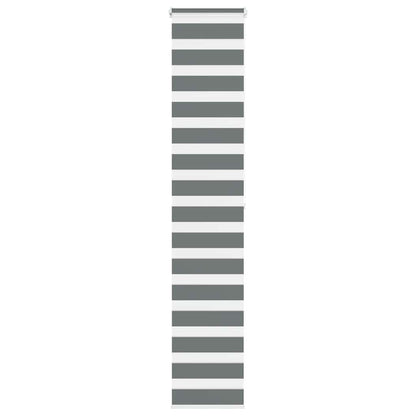 vidaXL Double store enrouleur gris foncé 50x200 cm largeur du tissu 45,9 cm polyester