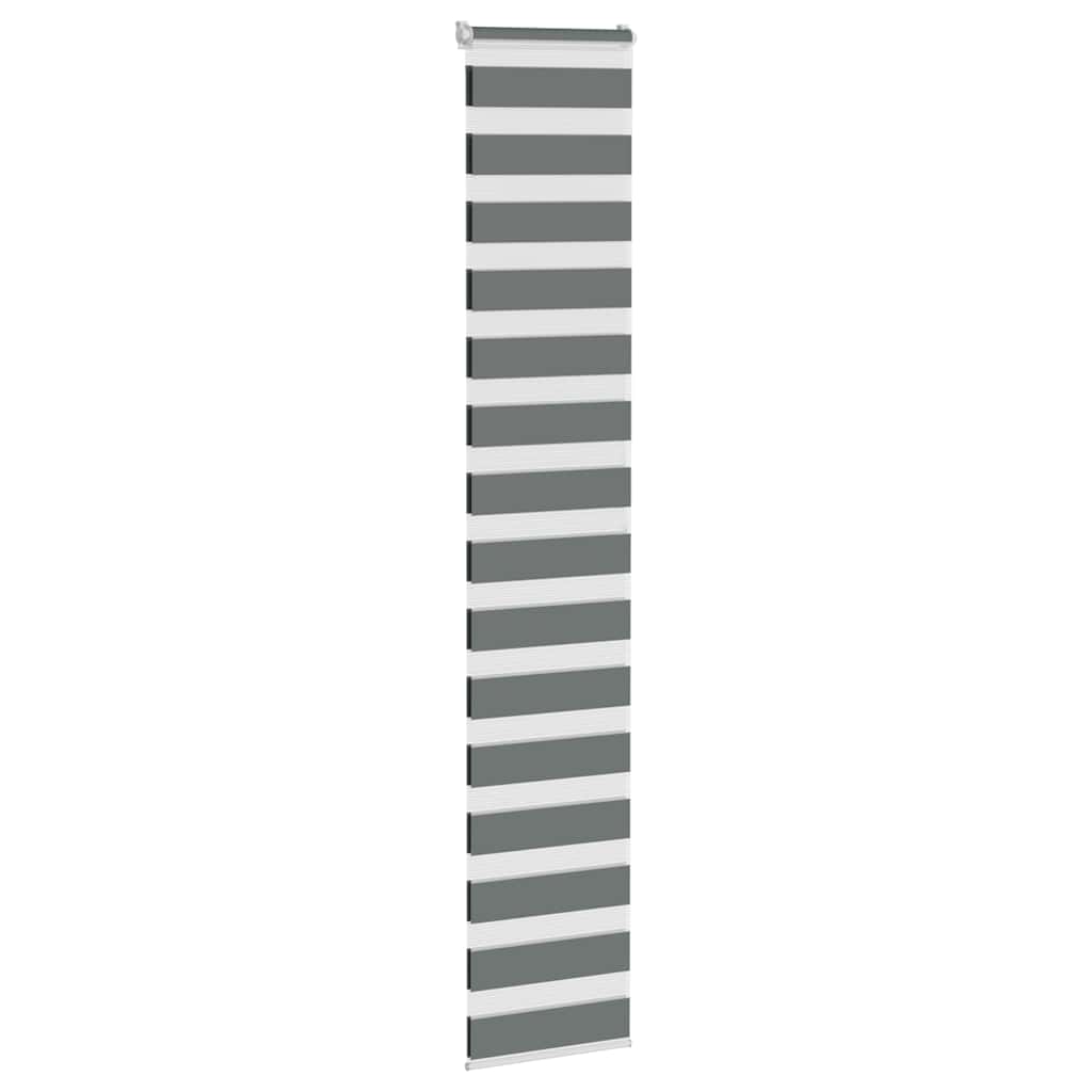 vidaXL Double store enrouleur gris foncé 50x200 cm largeur du tissu 45,9 cm polyester