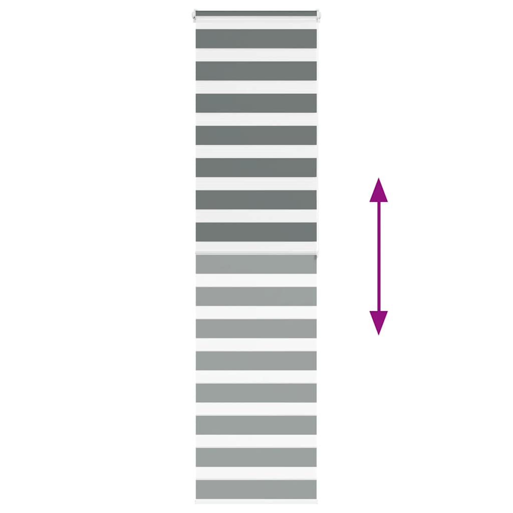 Doppelrollo Dunkelgrau 60x200 cm Stoffbreite 55,9 cm Polyester