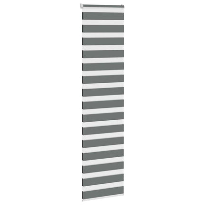 vidaXL Store double tamisant gris foncé 70x200 cm Largeur du tissu 65,9 cm Polyester