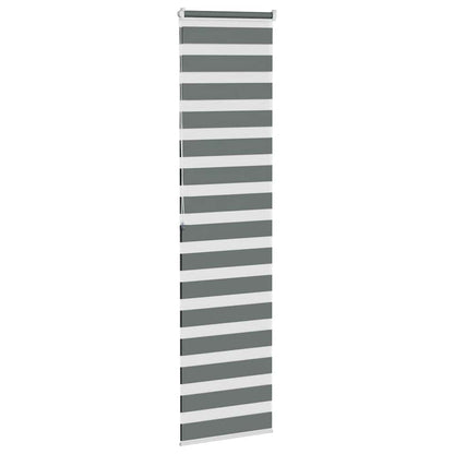vidaXL Store double tamisant gris foncé 70x200 cm Largeur du tissu 65,9 cm Polyester