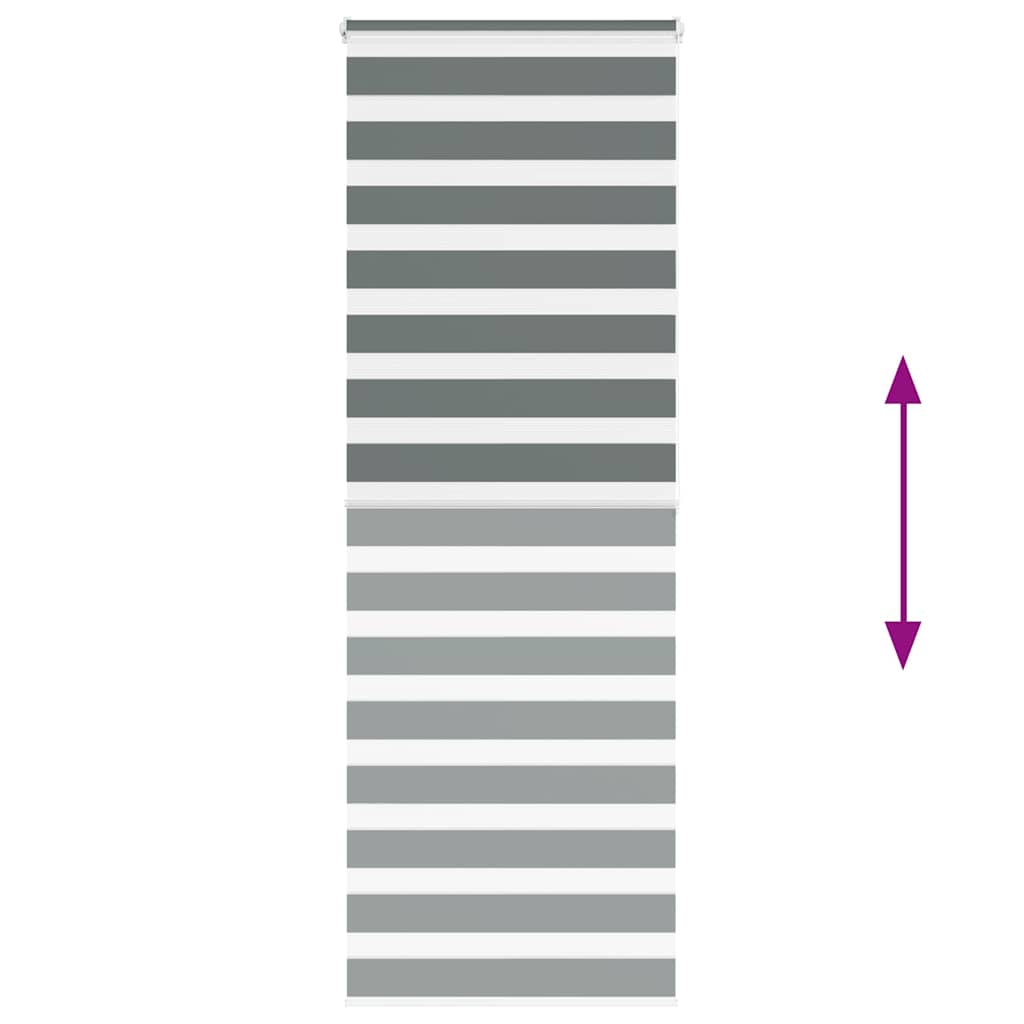 Doppelrollo Dunkelgrau 80x200 cm Stoffbreite 75,9 cm Polyester