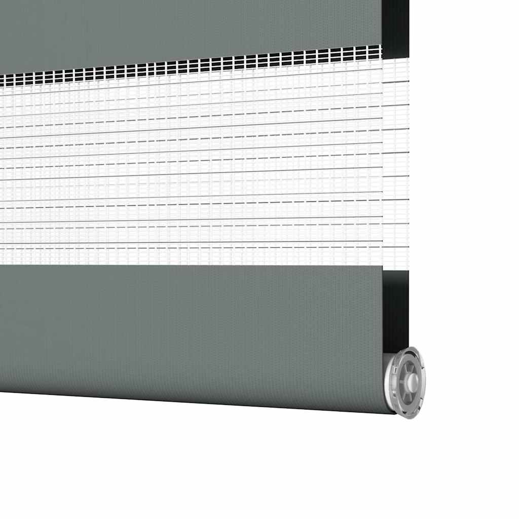 vidaXL Store enrouleur double gris foncé 85x200 cm Largeur du tissu 80,9 cm Polyester
