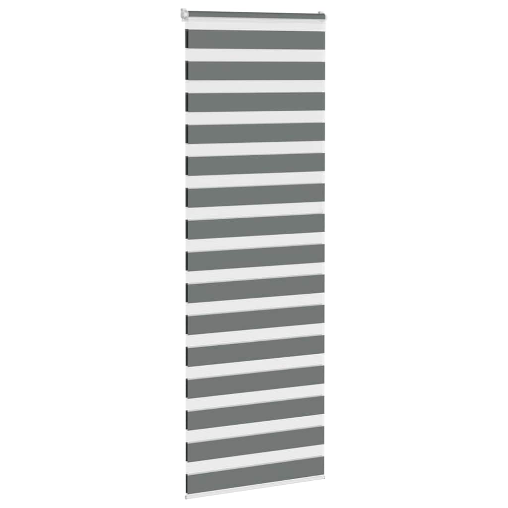 vidaXL Store enrouleur double gris foncé 85x200 cm Largeur du tissu 80,9 cm Polyester