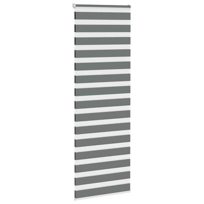 vidaXL Store enrouleur double gris foncé 85x200 cm Largeur du tissu 80,9 cm Polyester