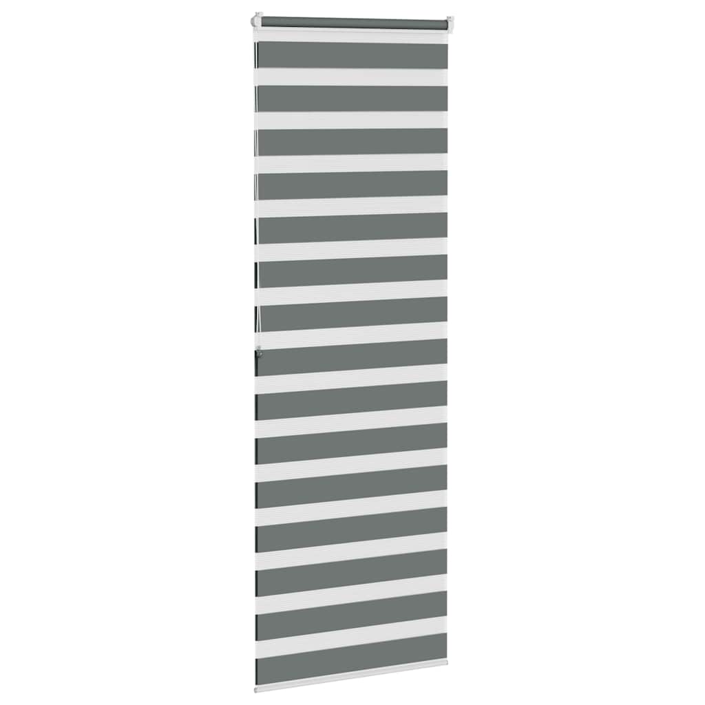 vidaXL Store enrouleur double gris foncé 85x200 cm Largeur du tissu 80,9 cm Polyester