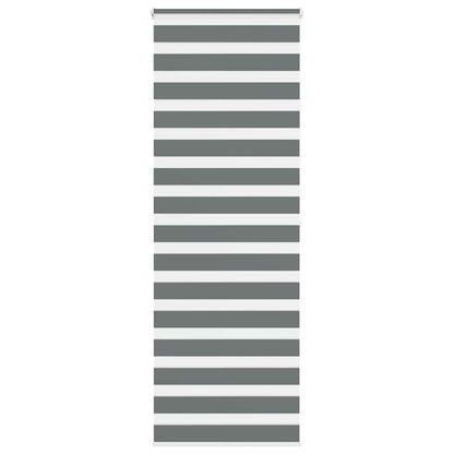 vidaXL Double Store Enrouleur Gris Foncé 90x200 cm Largeur du Tissu 85,9 cm Polyester