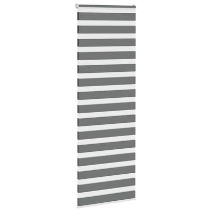 vidaXL Double Store Enrouleur Gris Foncé 90x200 cm Largeur du Tissu 85,9 cm Polyester