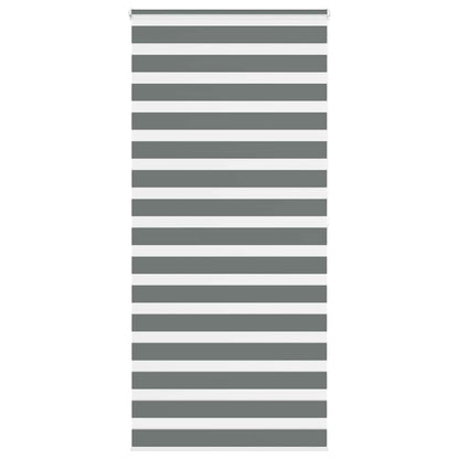 vidaXL Double Store Enrouleur Occultant Gris Foncé 95x200 cm Largeur du Tissu 90,9 cm Polyester