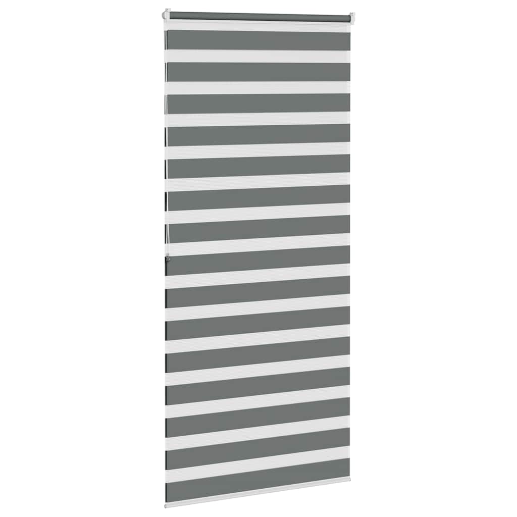 vidaXL Doppelrollo Dunkelgrau 100x200 cm Stoffbreite 95,9 cm Polyester