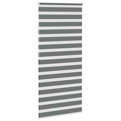 vidaXL Doppelrollo Dunkelgrau 100x200 cm Stoffbreite 95,9 cm Polyester