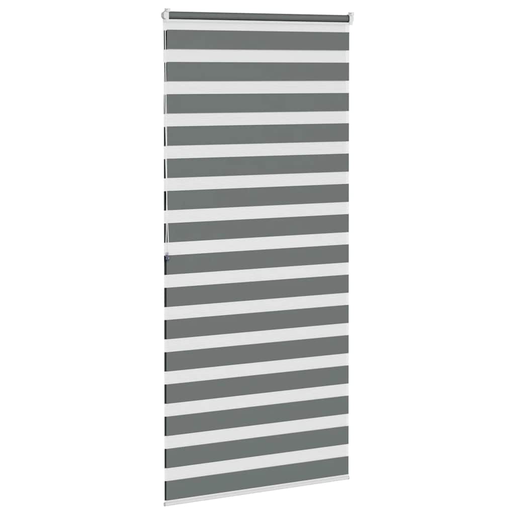 vidaXL Store double gris foncé 105x200 cm Largeur du tissu 100,9 cm Polyester