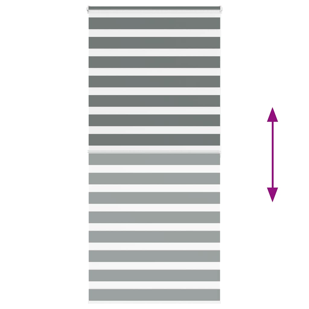 Doppelrollo Dunkelgrau 105x200 cm Stoffbreite 100,9 cm Polyester