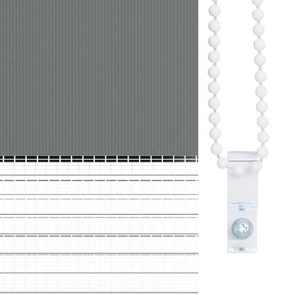 Doppelrollo Dunkelgrau 105x200 cm Stoffbreite 100,9 cm Polyester