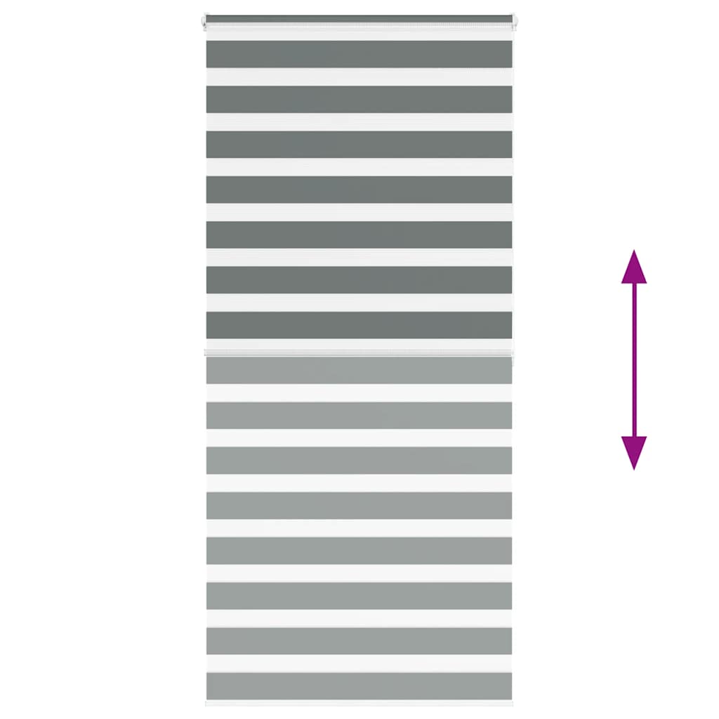 Doppelrollo Dunkelgrau 110x200 cm Stoffbreite 105,9 cm Polyester