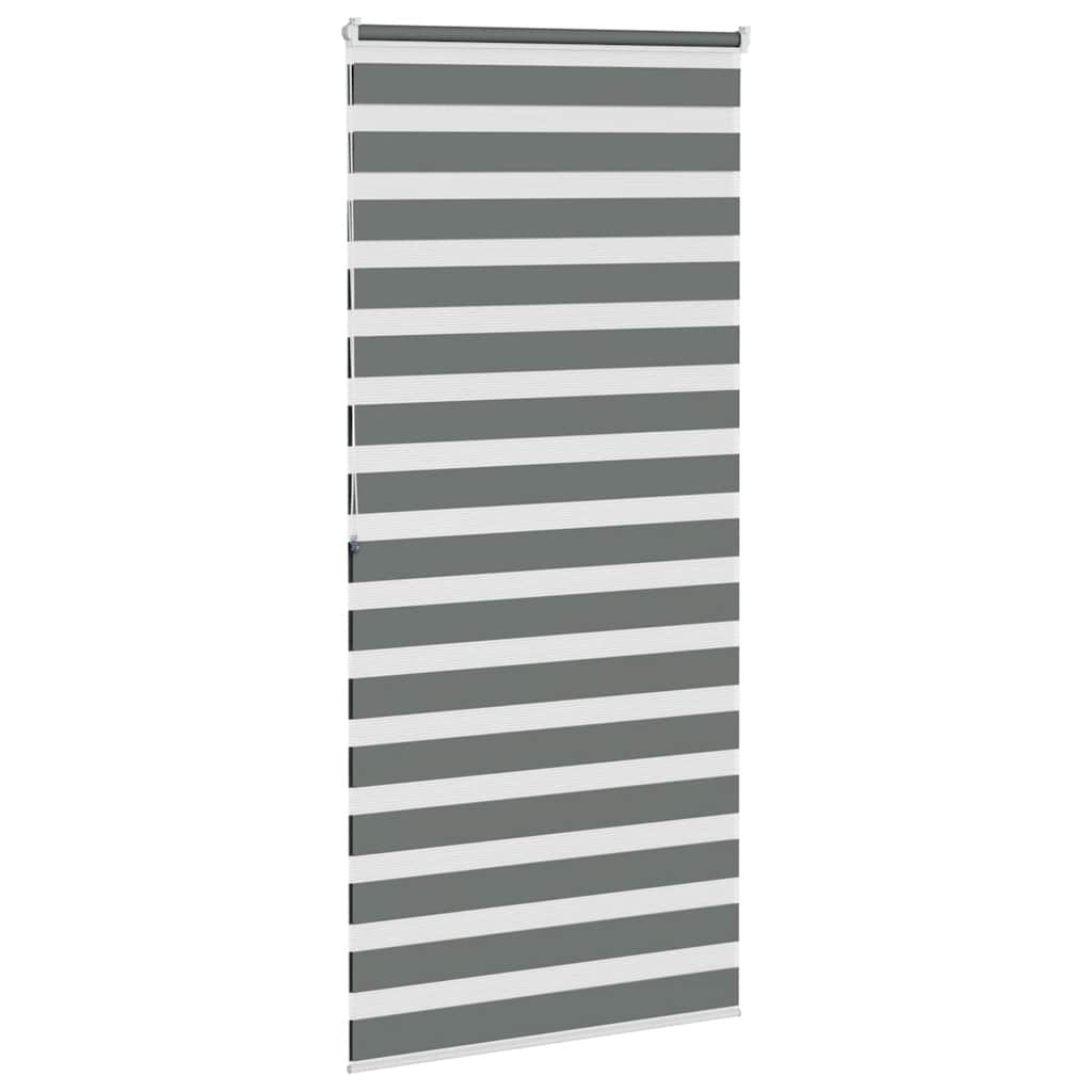 vidaXL Doppelrollo Dunkelgrau 115x200 cm Stoffbreite 110,9 cm Polyester