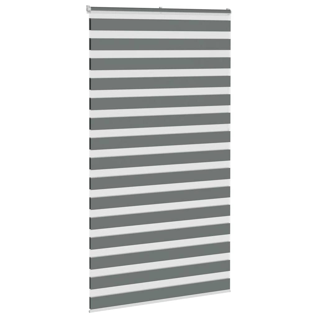 vidaXL Doppelrollo Dunkelgrau 120x200 cm Stoffbreite 115,9 cm Polyester