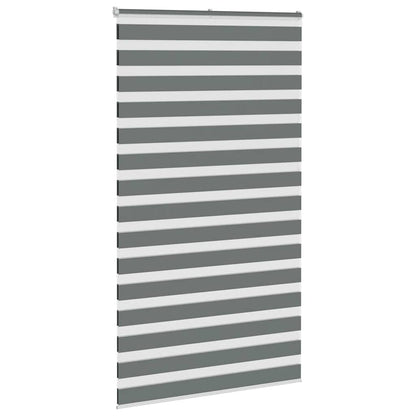 vidaXL Doppelrollo Dunkelgrau 120x200 cm Stoffbreite 115,9 cm Polyester