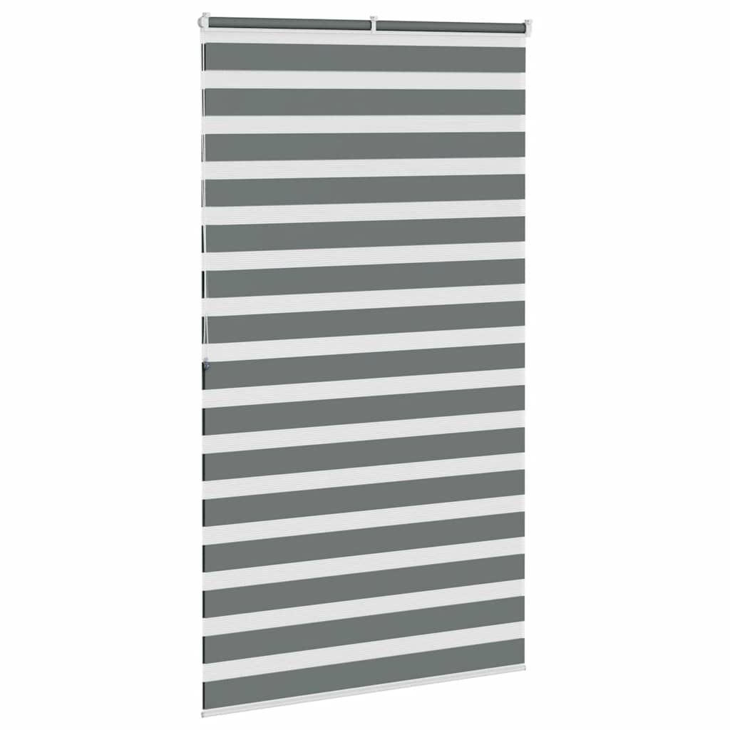 vidaXL Doppelrollo Dunkelgrau 120x200 cm Stoffbreite 115,9 cm Polyester