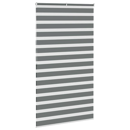 vidaXL Doppelrollo Dunkelgrau 125x200 cm Stoffbreite 120,9 cm Polyester