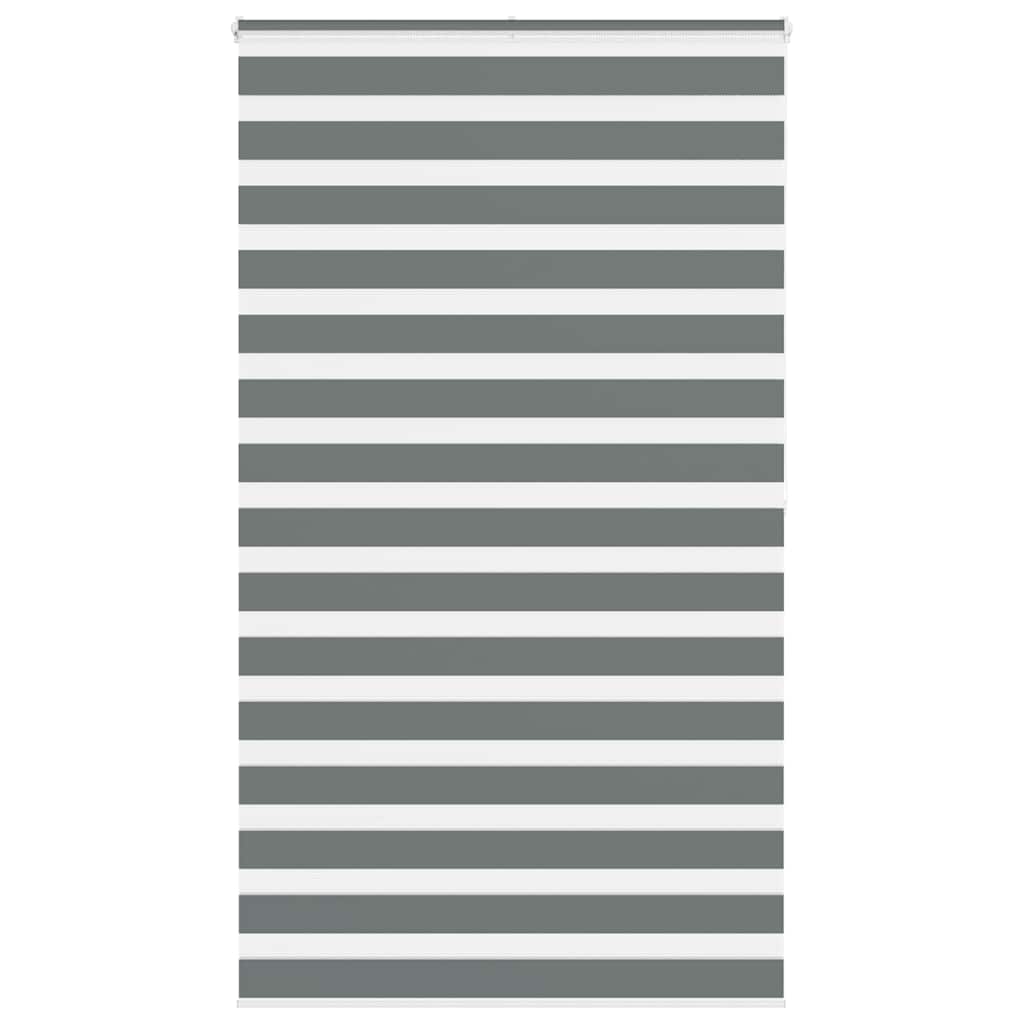 vidaXL Doppelrollo Dunkelgrau 130x200 cm Stoffbreite 125,9 cm Polyester
