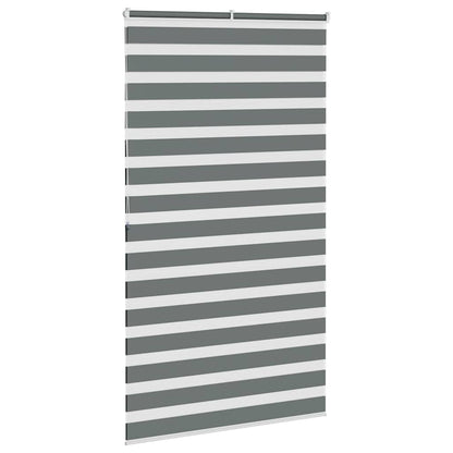 vidaXL Doppelrollo Dunkelgrau 130x200 cm Stoffbreite 125,9 cm Polyester
