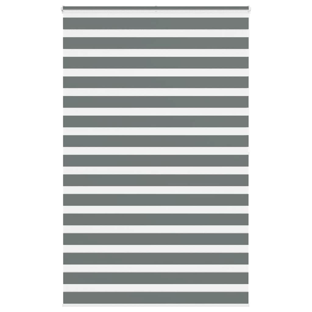vidaXL Doppelrollo Dunkelgrau 145x200 cm Stoffbreite 140,9 cm Polyester
