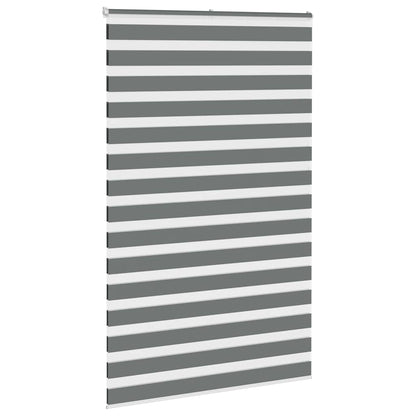 vidaXL Doppelrollo Dunkelgrau 145x200 cm Stoffbreite 140,9 cm Polyester