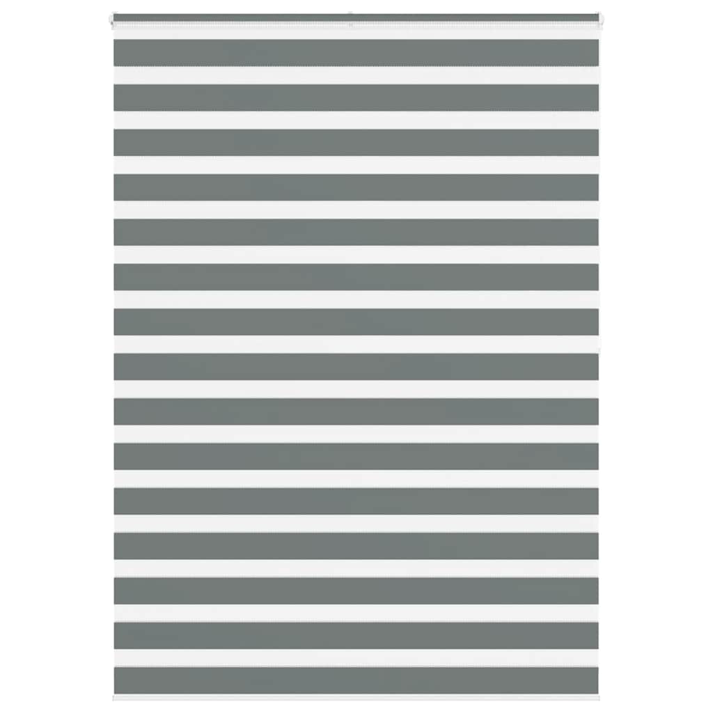 vidaXL Doppelrollo Dunkelgrau 160x200 cm Stoffbreite 155,9 cm Polyester