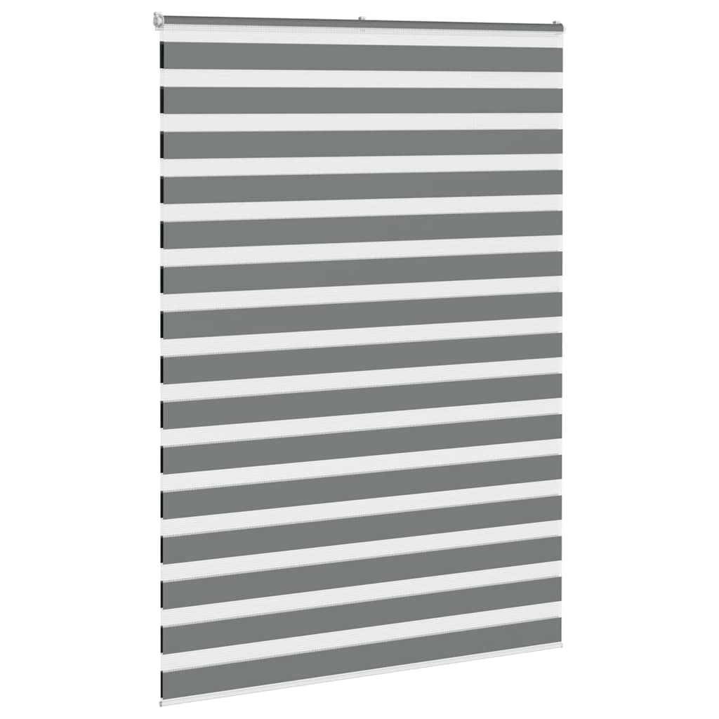 vidaXL Doppelrollo Dunkelgrau 160x200 cm Stoffbreite 155,9 cm Polyester