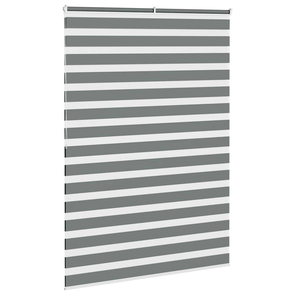 vidaXL Double store enrouleur gris foncé 165x200 cm largeur tissu 160,9 cm Polyester