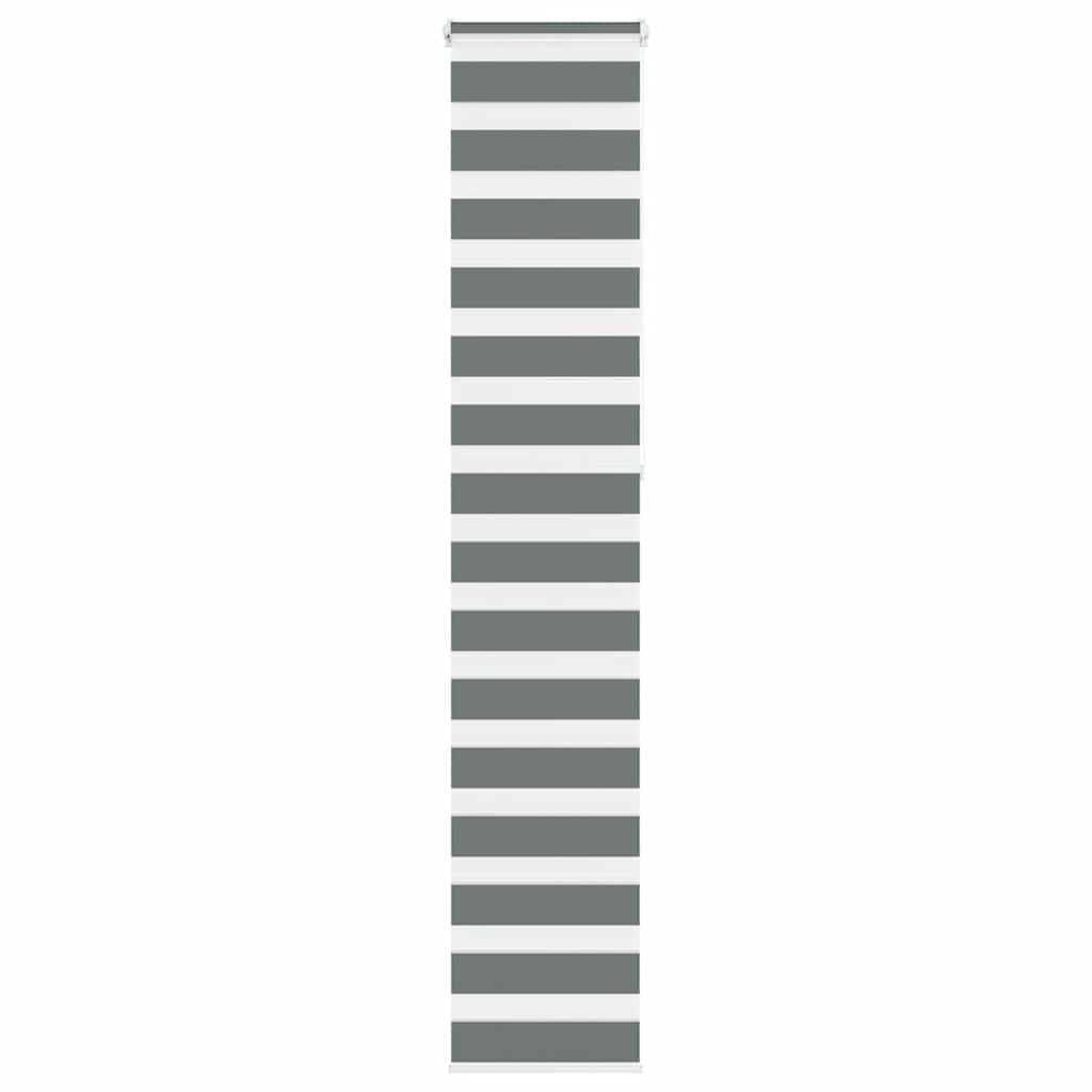 vidaXL Doppelrollo Dunkelgrau 40x230 cm Stoffbreite 35,9 cm Polyester